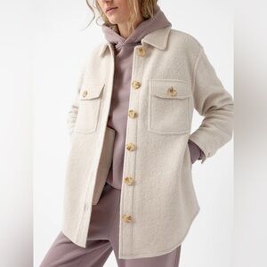 Cozy Earth Women's Bouclé Shacket - Alabaster - Size L - NWOT